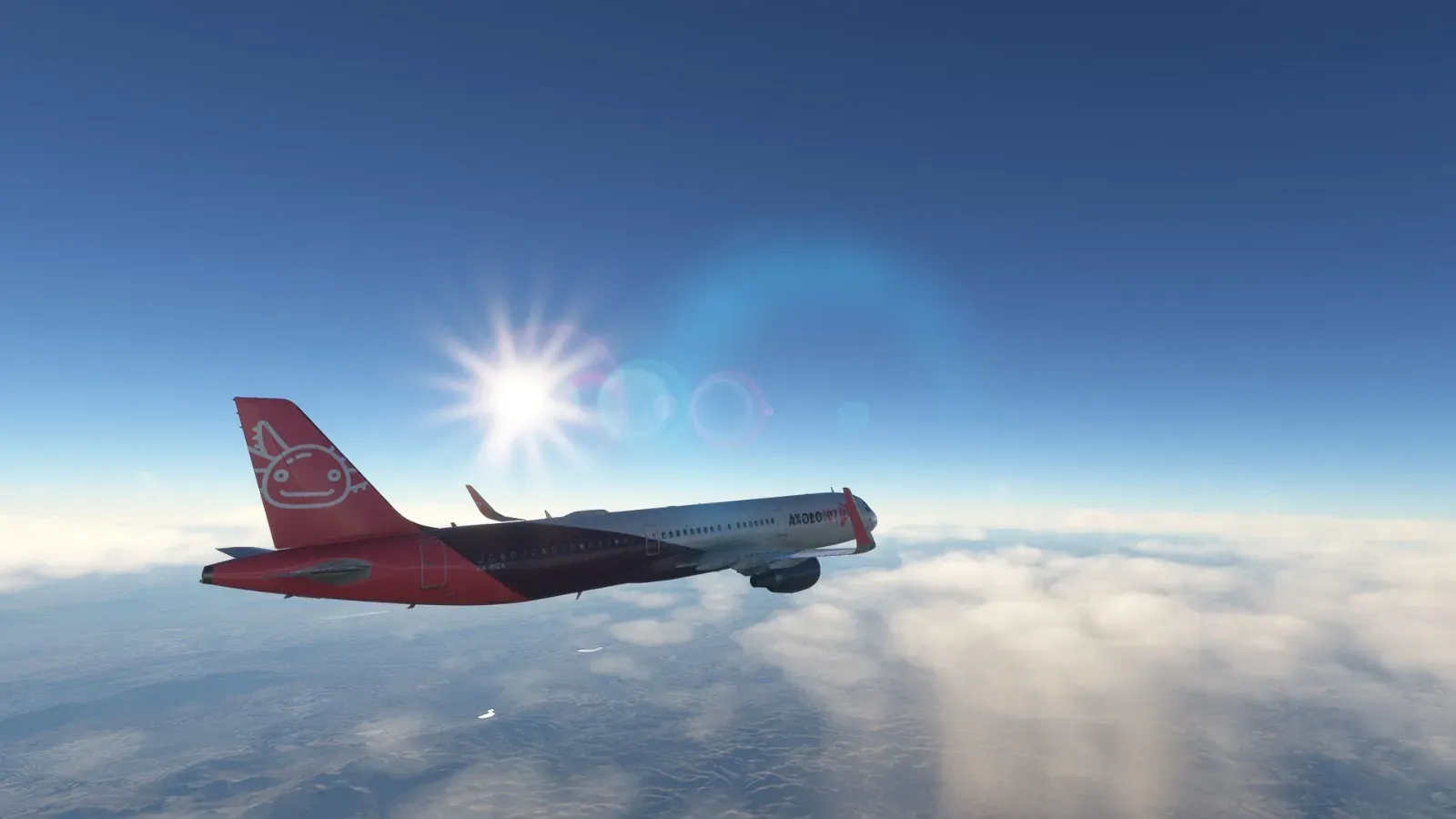 Airbus A320 in Axolojet livery