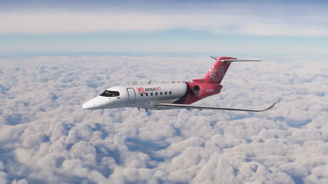 Axolojet Cessna Citation Longitude above the clouds